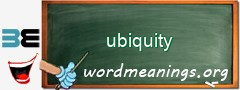 WordMeaning blackboard for ubiquity